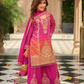 Pink Color Chinon With Embroidery Work Palazzo Suits For Girls Near Me
