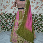 Amazing Multicolor Embroidery Work Lehenga In Sedona