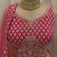 Charming Pink Colored Faux Georgette Sequins And Embroidery Work Lehenga Choli For Women Near Me