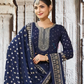 Blue Color Embroidery Work Salwar Suits Near Me