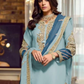 Amazing Blue Color Designer Faux Georgette Salwar Suits Near Me