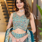 Blue Color Heavy Embroidery And Mirror Work Lehenga Near Me