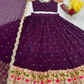 Georgette Lehenga Choli With Embroidery Work In USA