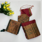 Dark Maroon Colored Art Silk Half Saree Sets In USA