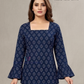 Blue Color Cotton Short Kurti In USA