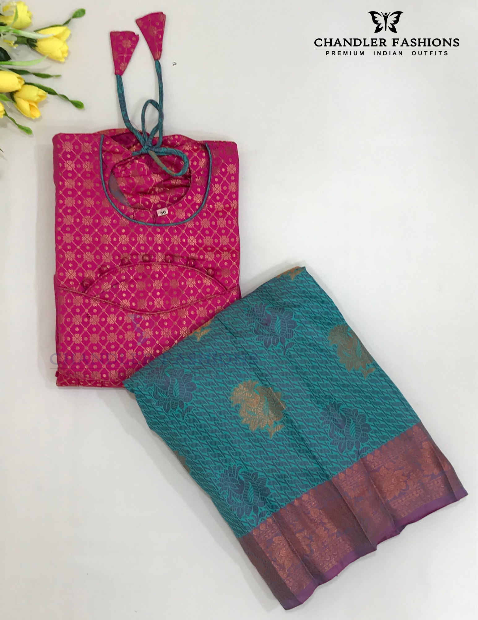 Pink Colored Silk Langa Sets With Zari Work Near Me