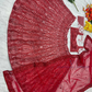 Appealing Red Color Net Lehenga In Suncity