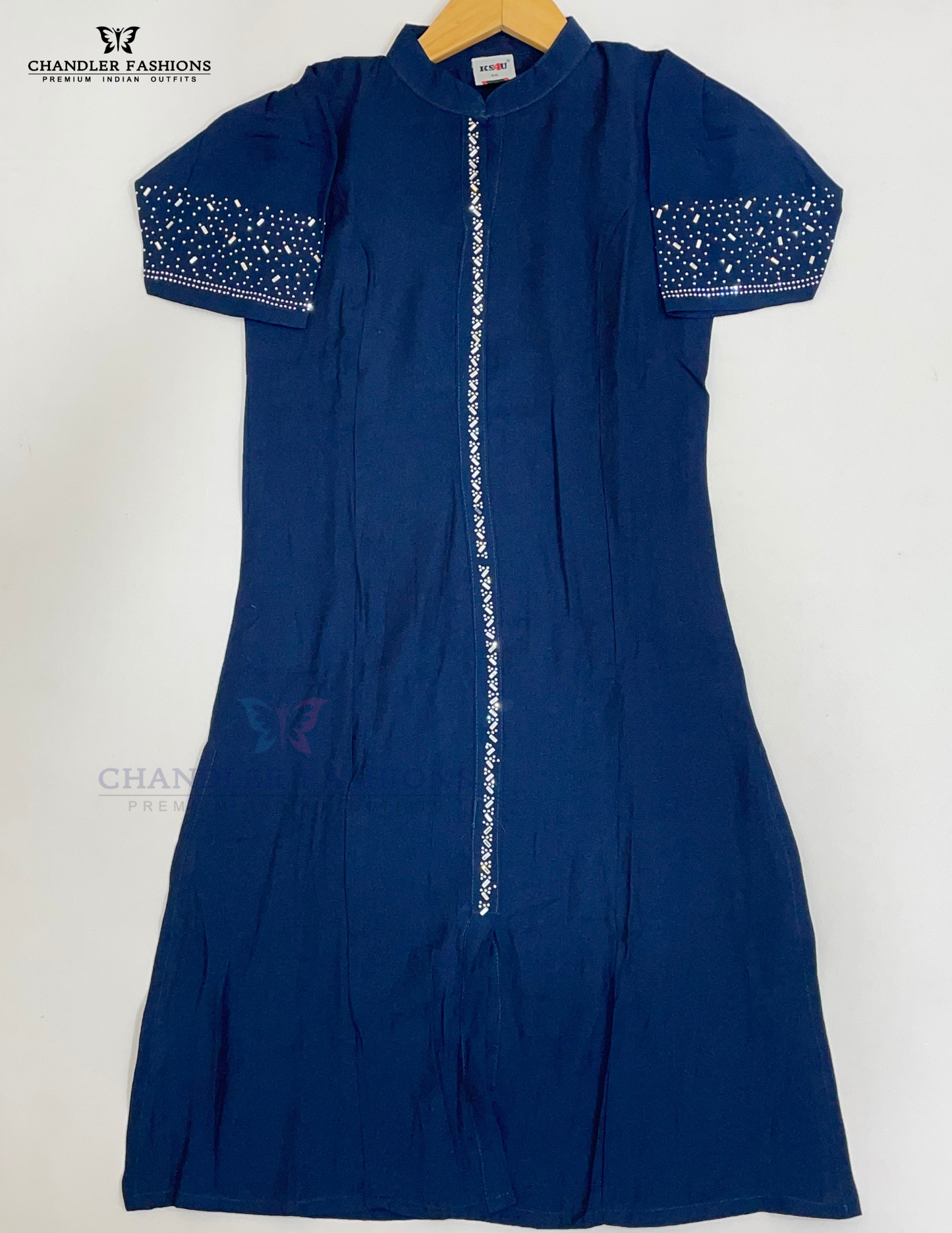 Navy Blue Color Rayon Kurti In Chandler