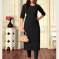 Attractive Black Color Rayon With Embroidered Kurti For Women