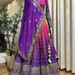 Dazzling Multicolor Party Wear Heavy Chinon Embroidered Sequins Work Lehenga Choli With Dupatta