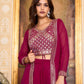 Maroon Color Embroidery Lace Kurti With Palazzo Suits For  Women in Suncity