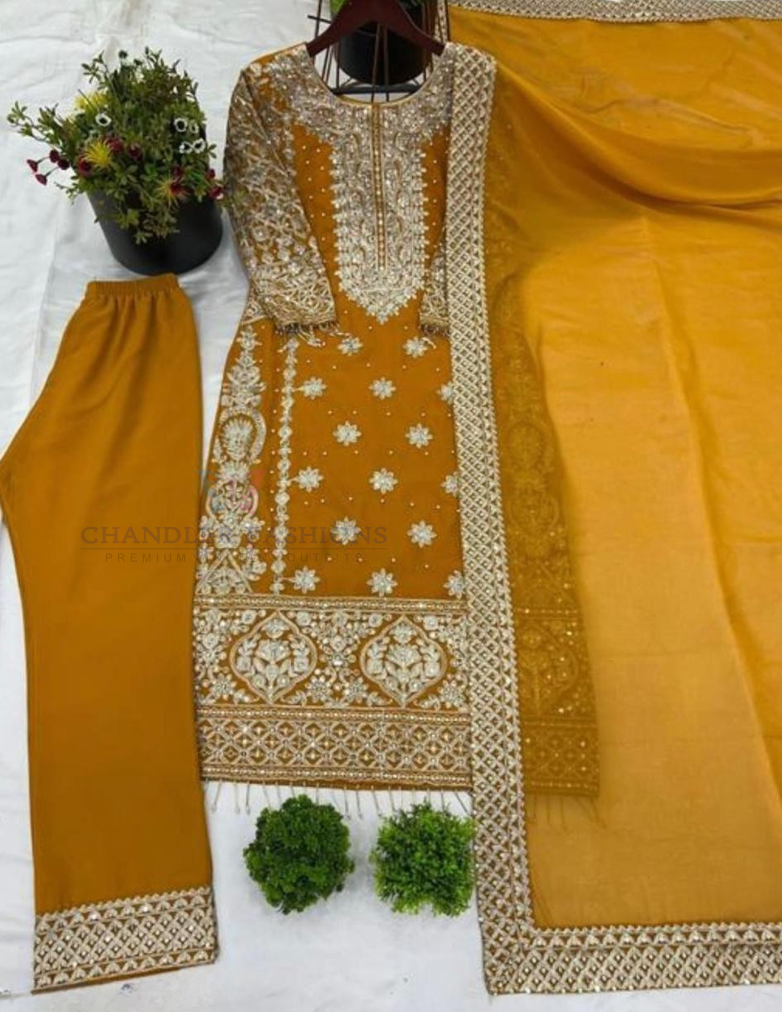 Georgette Sequins Work Kurti Suits In Yuma