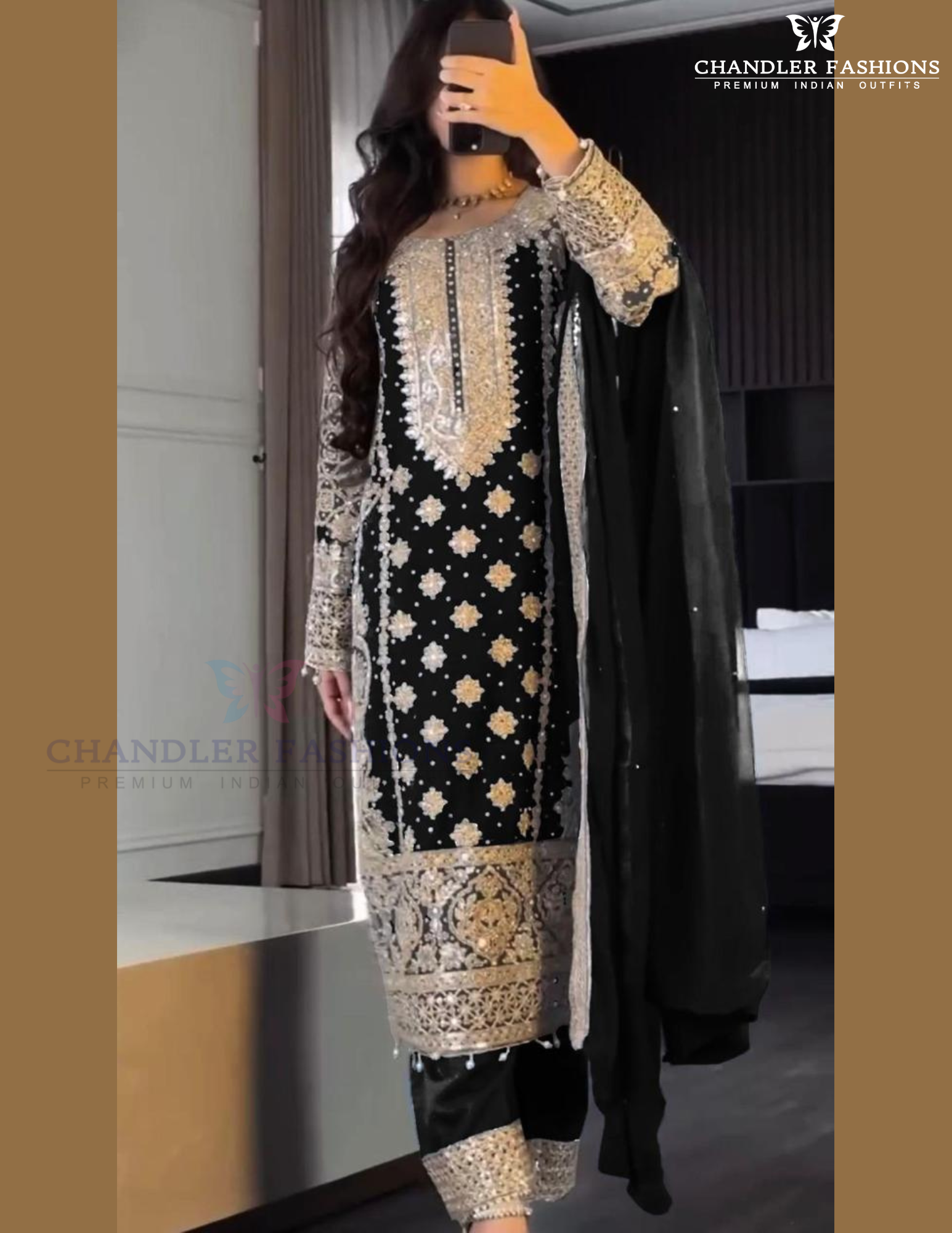 Stupendous Black Color Georgette With Embroidery And Sequins Work Kurti Suits For Women