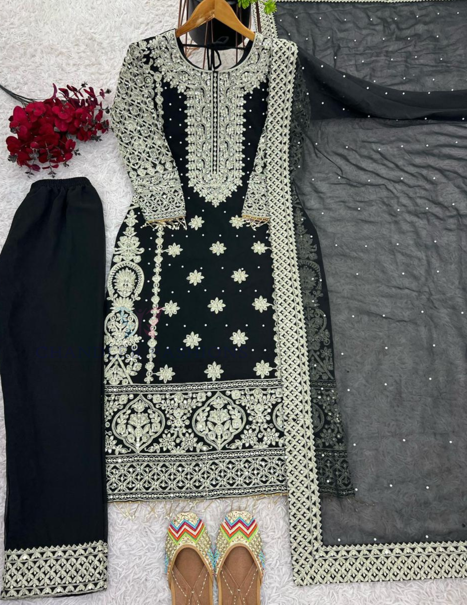 Georgette With Embroidery And Sequins Work Kurti Suits In USA