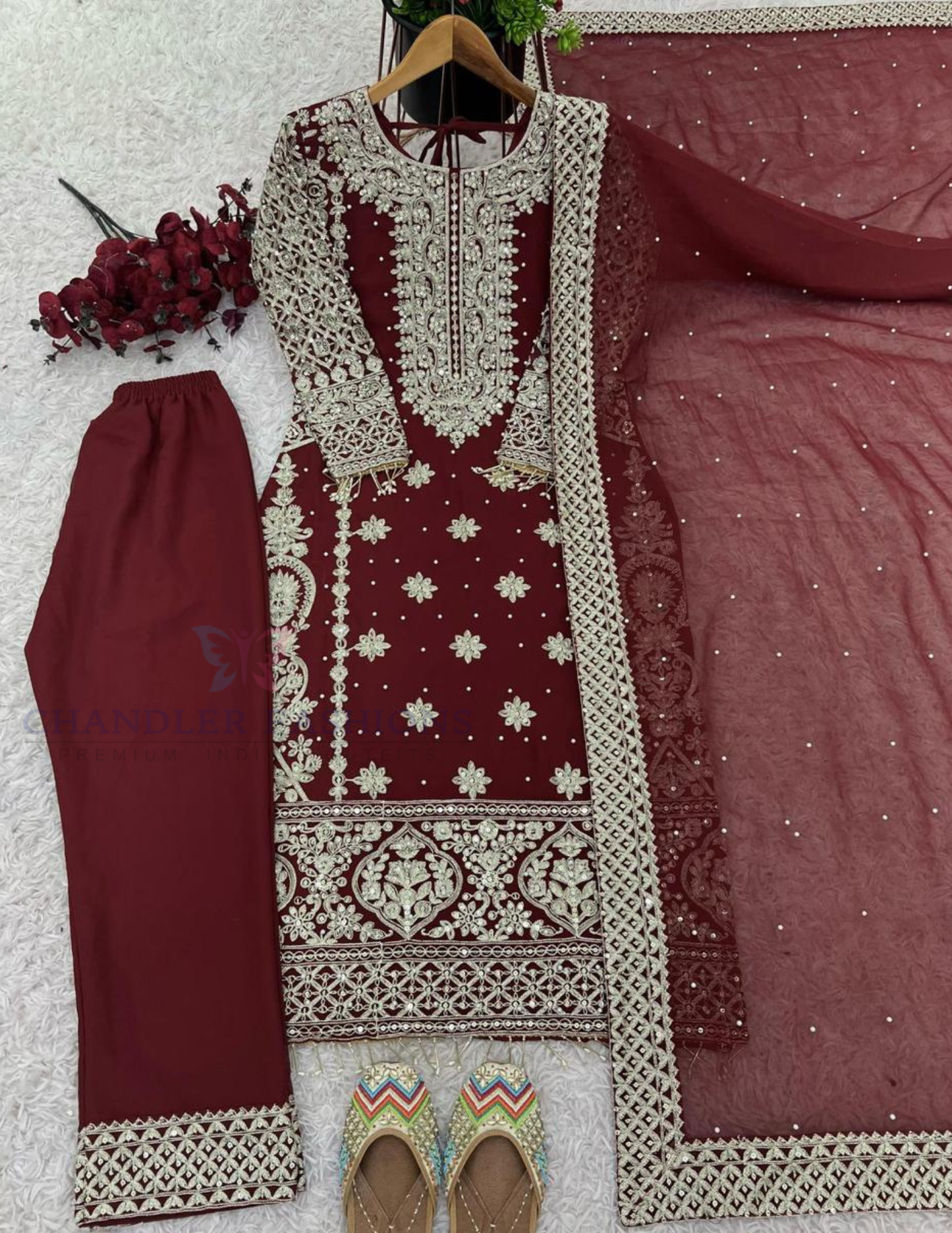 Georgette Embroidery And Sequins Work Kurti Suits In USA