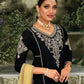 Appealing Black Colored Embroidery Work Palazzo Suits Near Me