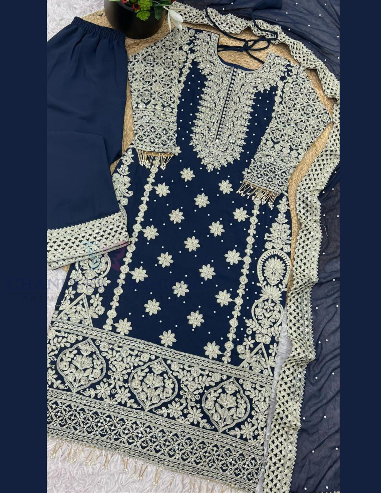 Georgette Embroidery And Sequins Work Kurti Suits In Arizona