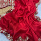 Stunning Embroidery Work Saree In Yuma