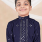 Blue Color Kurta Pajama Set With Sequins Work For Kids Near Me