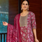 Dark Pink Cotton With Dupatta Set Near Me 