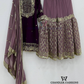 purple Color Georgette With Embroidered Sequins Work Sharara Suits in Chandler