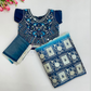 Alluring Teal Blue And Off White Color Georgette With Embroidery And Mirror Work Choli Near Me