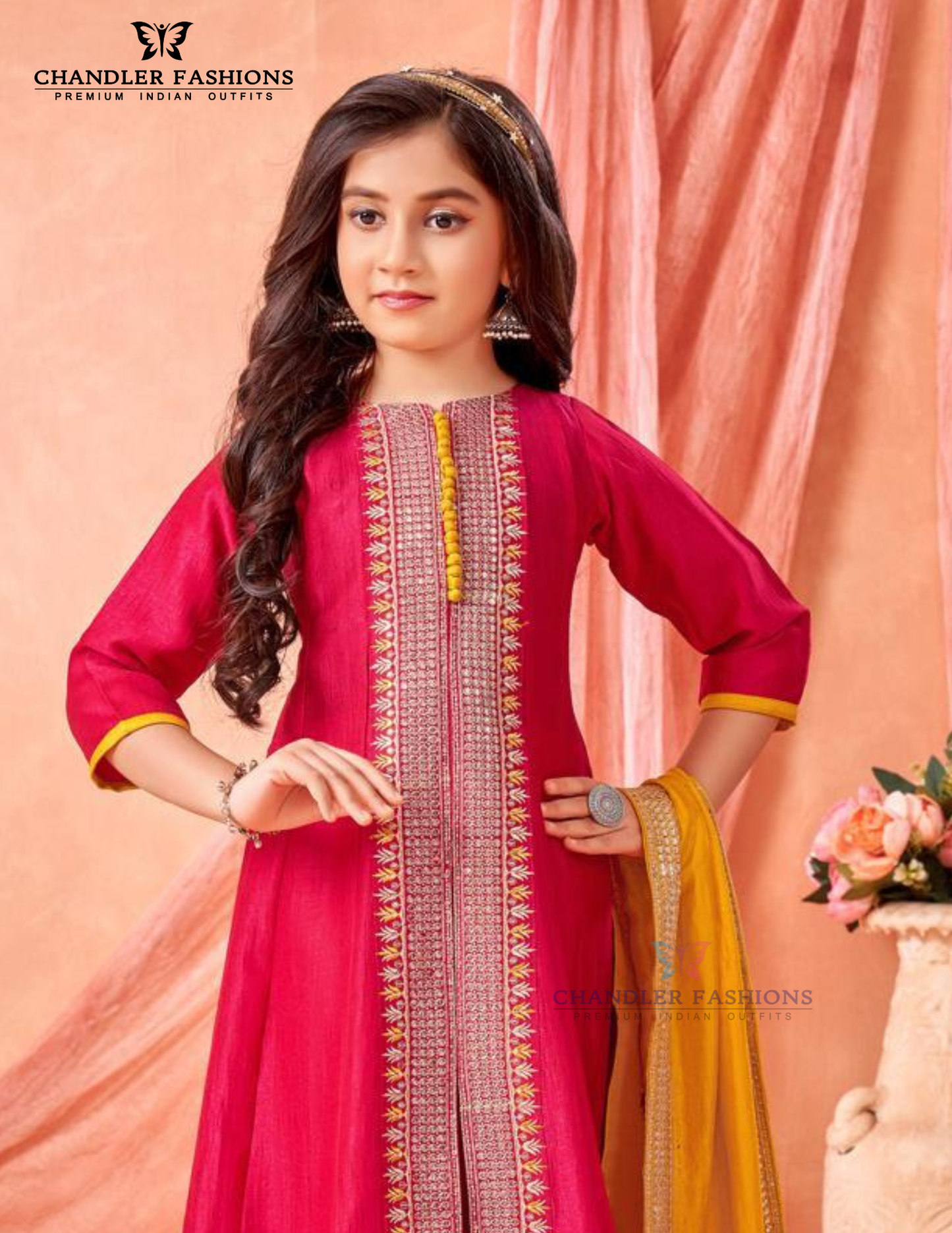 Pink Color Silk With Embroidery And Sequins Work Kurti Suits Near Me