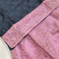 Gray And Pink Colored Self Design Silk Langa Sets In Surprise