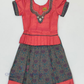 Appealing Peach Color Art Silk With Stone Work Langa Set For Girls