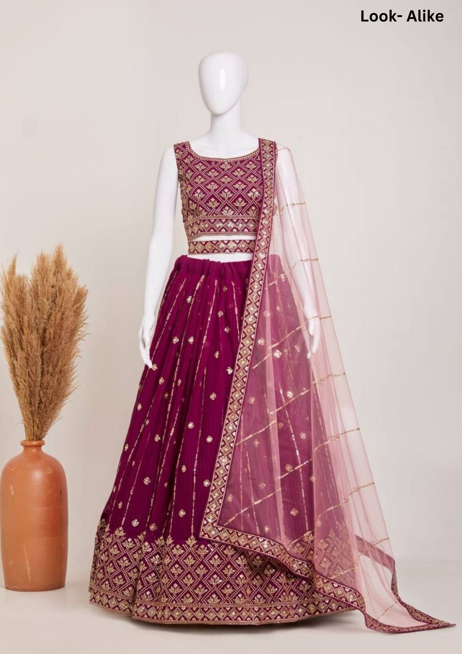 Charming Purple Lehenga Choli With Embroidery Work In Gilbert