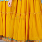 Attractive Yellow Colored Embroidery Work Choli Set In USA