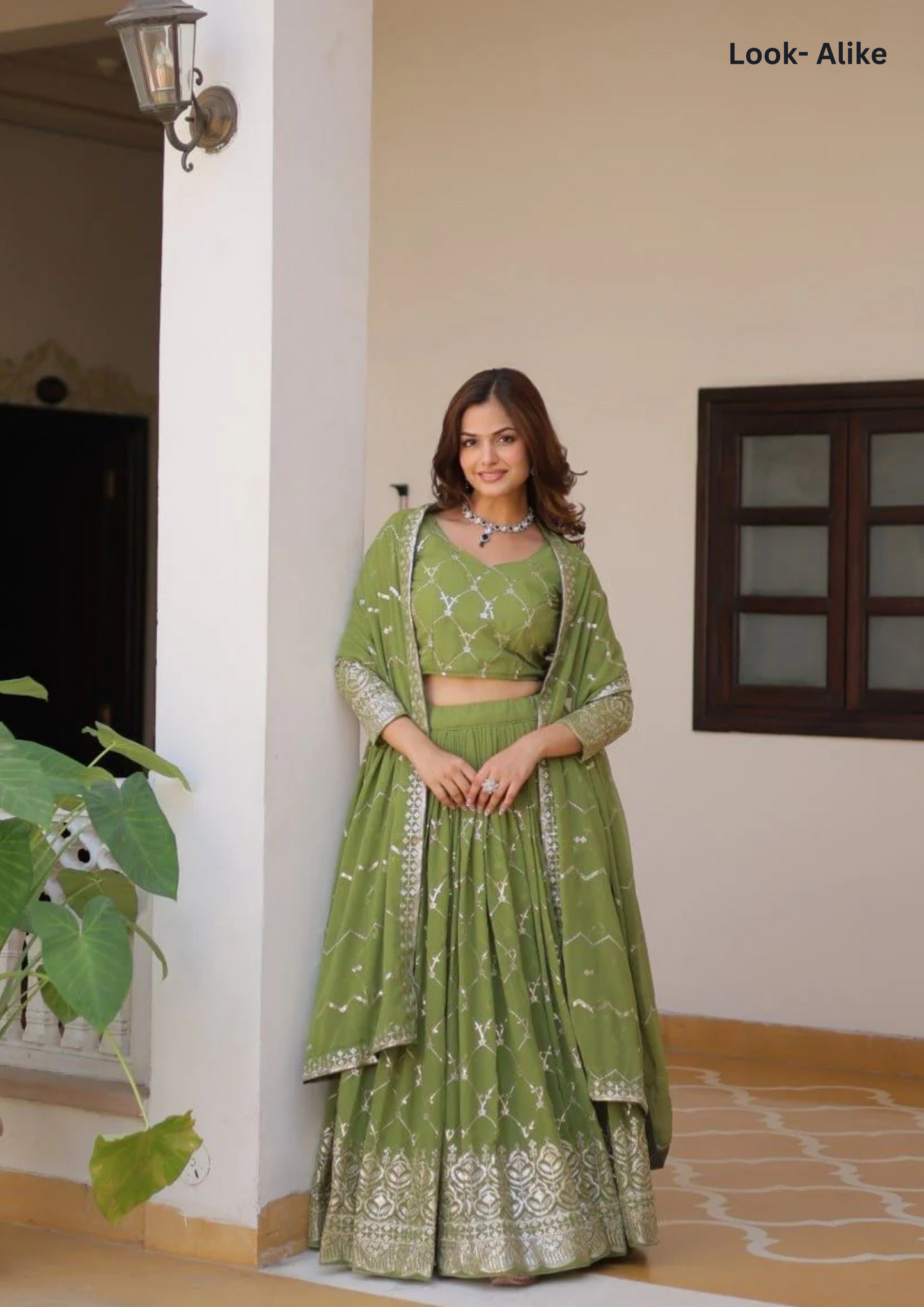 Gorgeous Green Color Sequins Work Lehenga With Dupatta Near Me