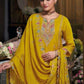 Elegant Yellow Color Heavy Chinon With Embroidery Work Salwar Suits With Dupatta Near Me