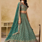 Alluring Teal Green Color Georgette  Lehenga In Mesa