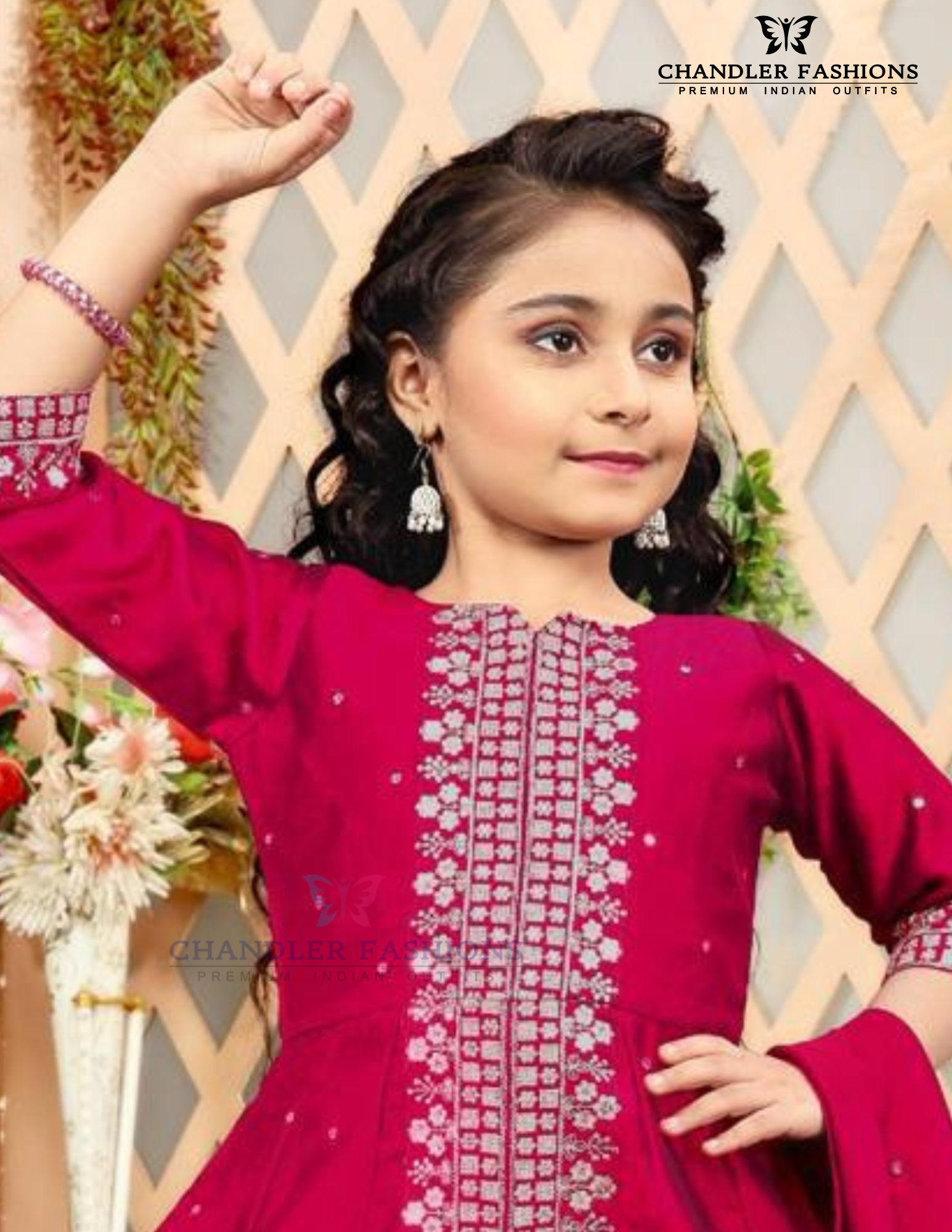 Stunning Red Colored Embroidery Work Kurti Suit For Girls Near Me