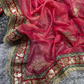  Red Color Banarasi With Saree For Women In Tempe