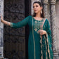 Teal Green Colored Party Wear Salwar Suits For Women In USA