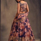 Attractive Purple Color Rose Printed  Lehenga With Dupatta Set In Chandler