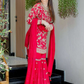 Wonderful Heavy Faux Georgette Party Wear Palazzo Red Color With Embroidery Work In USA