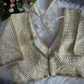 Pretty Faux Georgette Sequins Blouse For Women Near Me