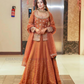 Elegant Peach Color Shimmer Silk With Embroidery And Sequins Work Lehenga Choli For Women