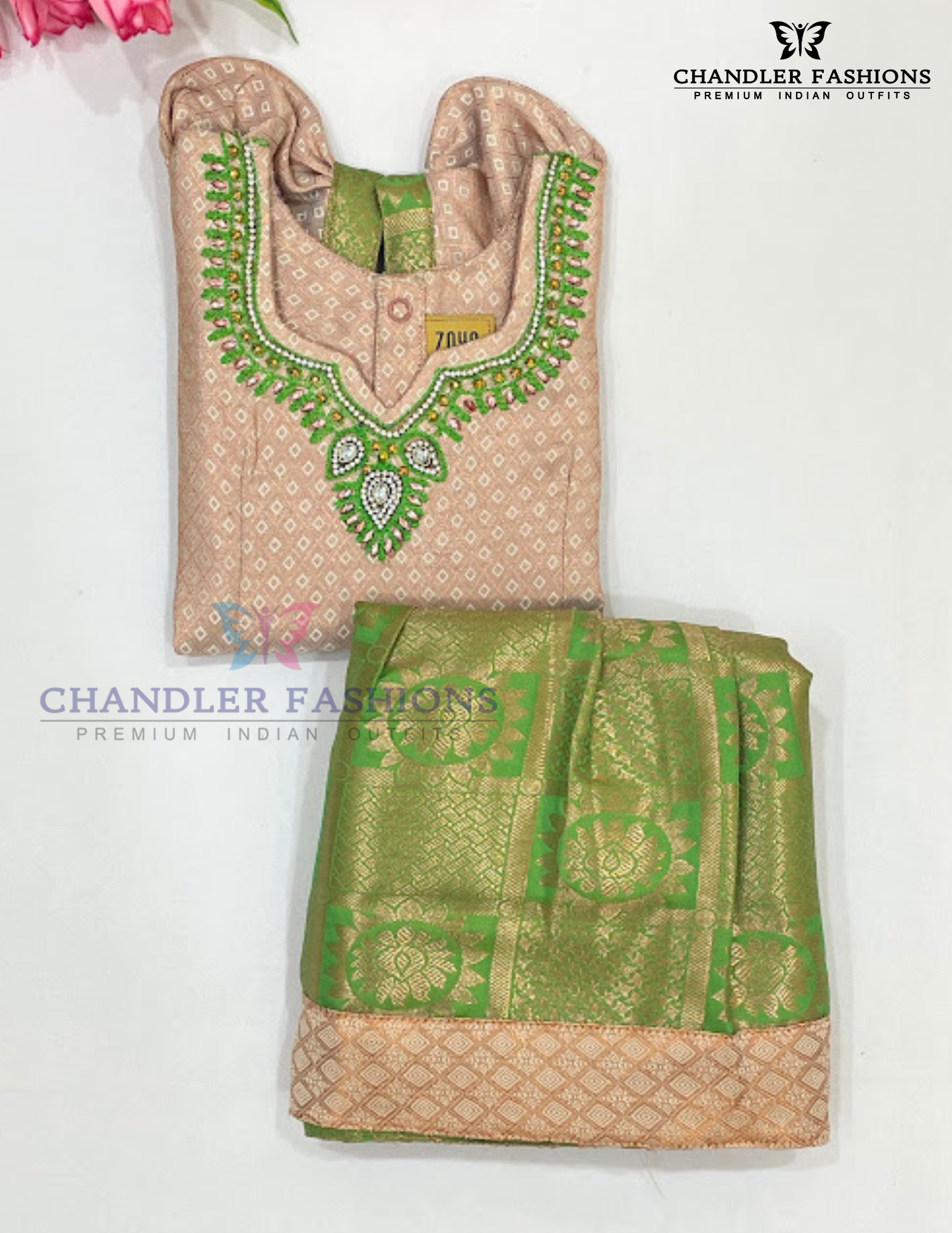 Soft Silk With Stone Work Langa Set Near Me