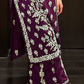 Elegant Violet Color  Heavy Rayon Kurti With Palazzo Suits In USA