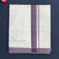 Elegant Men's White Premium Pure Cotton Purple Color Border Dhoti Near Me