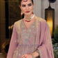 Lavender Color Shimmer With Embroidery Work Palazzo Suits And Dupatta In USA
