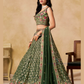 Green Color Sequins Work Lehenga In USA
