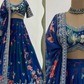 Blue Color Georgette With Sequins Work Lehenga Choli In USA