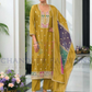 Musturd Yellow Color Chinon With Embroidery Work With Salwar Suits For Women