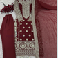 Maroon Color Georgette Embroidery Work Kurti Suits In USA