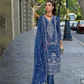 Appealing Blue Color Soft Organza With Embroidery Work Salwar Suits With Dupatta